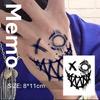 MEMO X001 INK Tattoo Sticker Luxurious Semi-permanent Tattoo "Dark Smile" 1 Pcs