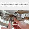 DualHead 17mm 24mm Motorcycle Oil Drain Screw Removal Wrench Motorcycle Reparing Wrench Hexagonal Wrench Hand Tool