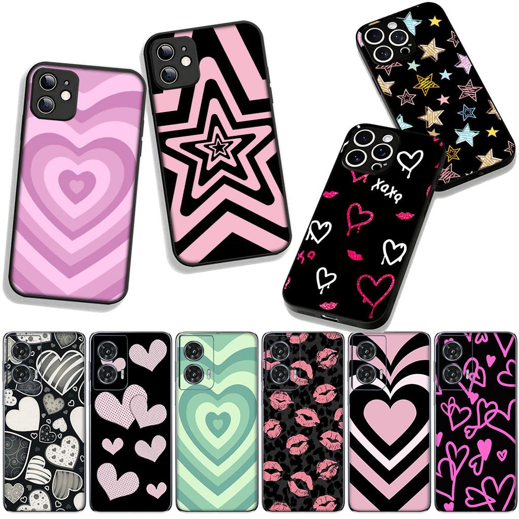 Phone Cover Star Dark Red Heart Love Casing for Xiaomi Poco F7 F6 F8 Ultra F5 X7 X6 X5 X3 NFC M7 M6 Pro C85 C75 C65 C71 C61 Case