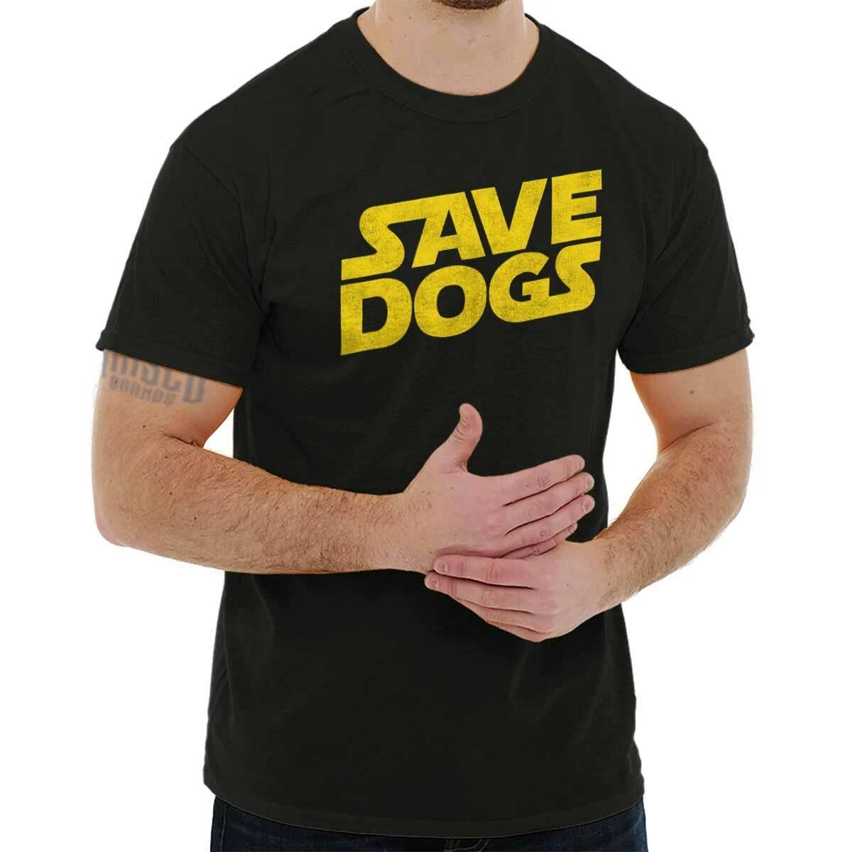 Save Dogs Adopt Don’t Shop Pet Owner Gift Womens or Mens Crewneck T Shirt Tee XS