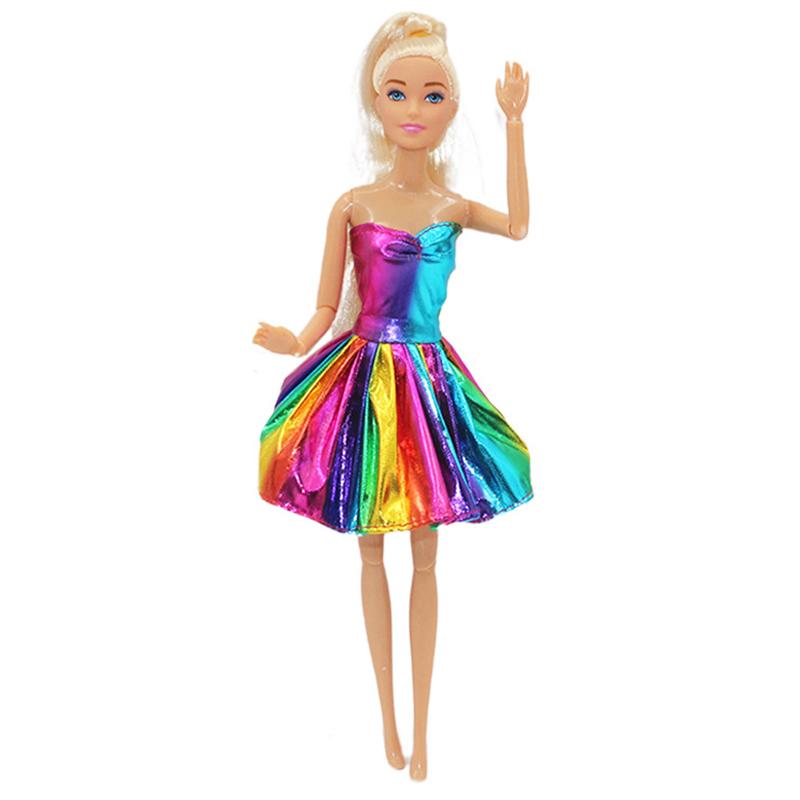 30cm Girl Doll Full Set 11.5inch Joints Doll with Fashion Rainbow Skirt Girls Dress Up Toys