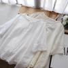 New 2025 Summer Plus Size Lace Cutout Embroidery Blouse with Round Neck and Short Sleeves - Korean Style for Women