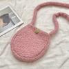 2 cute eggshell bags Macaron plush oval cute little crossbody shoulder bag underarm bag