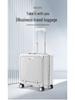 18-Inch Multifunctional Front-Opening Aluminum Frame Suitcase with Charging Capability for Women