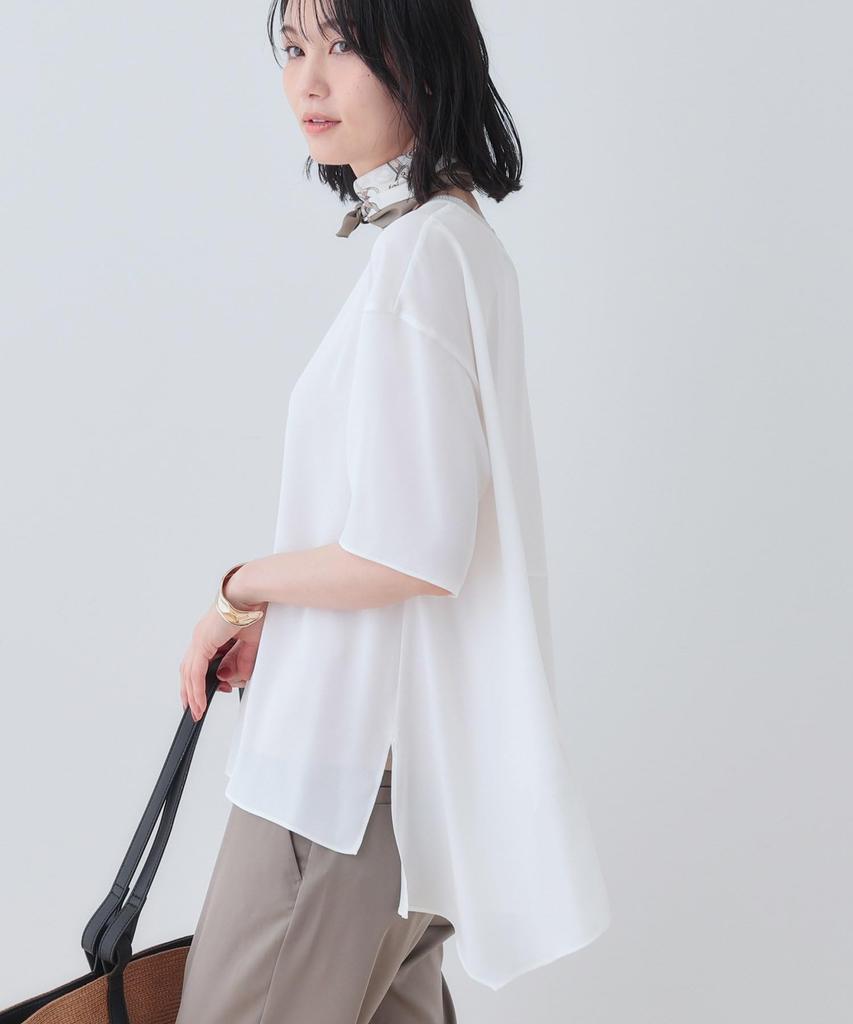 INDIVI Cut and Sewn Design Blouse 12713603 Black Size 38 [Backless] T-Shirt Women's (019) (M)