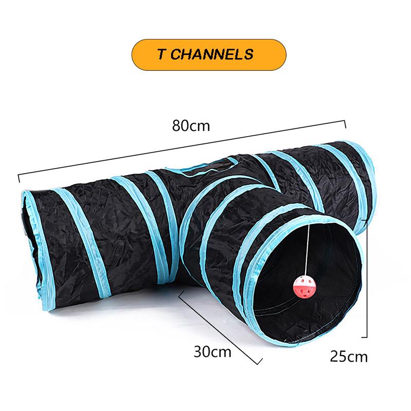 Tunnel pliable pour chat, jouet pour chat, tonneau de forage respirant pour l'intérieur, papier bruyant, fournitures pour animaux de compagnie, tunnel de jeu Cat SY Pass