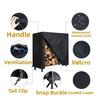 Heavy Duty Firewood Rack Cover 600D Oxford Waterproof Fabric with Ventilation and Adjustable Straps for Outdoor Protection