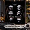 Personalized Wall Tapestry,Rammstein Custom Printed Name, Fabric Wall Art For Indoor Room Backdrop