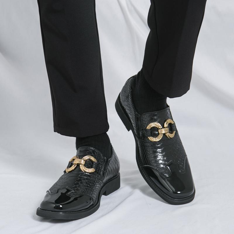 Fashion Classic Trends Autumn Outdoor Men's Leather Shoes Platform Oxfords Male Derby Shoes Casual Mens Lace Up Thick Soled Work Shoes