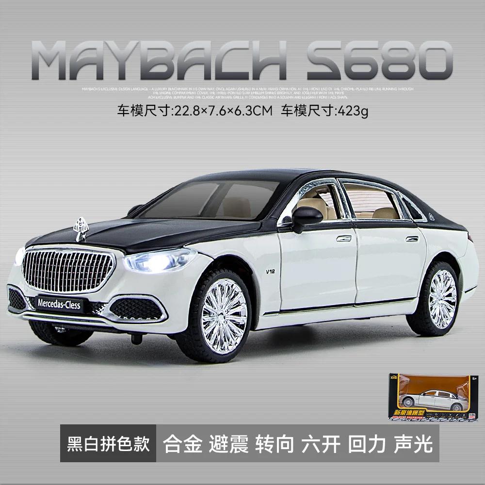 1:24 Mercedes Benz Maybach S680 Simulation Alloy Car Model Decoration Collection Gift Toy Die Casting Model Boy Toy