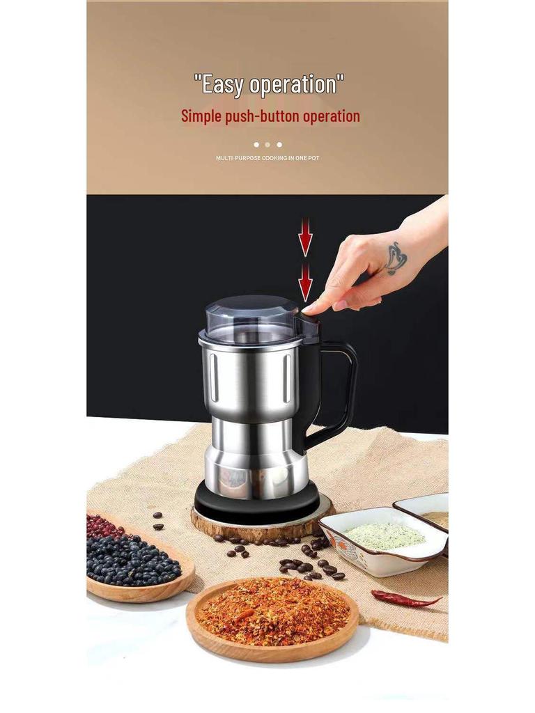 Ultra-Fine Grinder & Crusher for Small Household – Perfect for Grinding Beans and Grains
