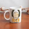 1pc 11oz White Ceramic Mug with Double-Sided Print for Beer Fans, Perfect Daily Coffee Cup, Great for Work or Home
