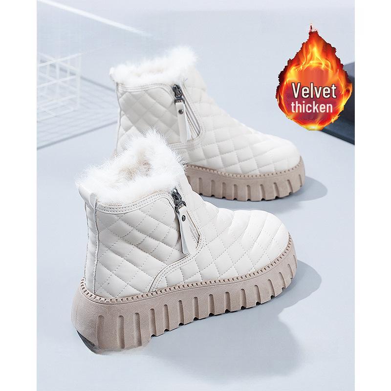Women s 2025 Winter Plush Thickened Non-slip Ankle Snow Boots 38