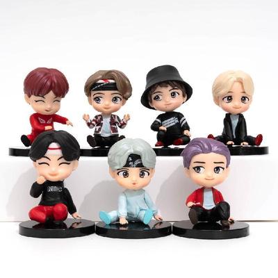 Buntan Boy 7-teiliges Actionfiguren-Set mit Jin, Suga, J-Hope, Ji Min, V und Jungkook – ein süßes Geschenk für Star-Idole