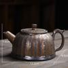 Vintage Rusty Glazed Coarse Pottery Teapot Japanese Ceramic Kung Fu Teapot Office Teapot Creative Tea Ceremony Accessories