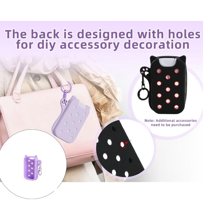Universal Silicone Sleeve for Power Mist & Glow Mist Bottles Quick Install with Portable Hook Design Easy To Carry