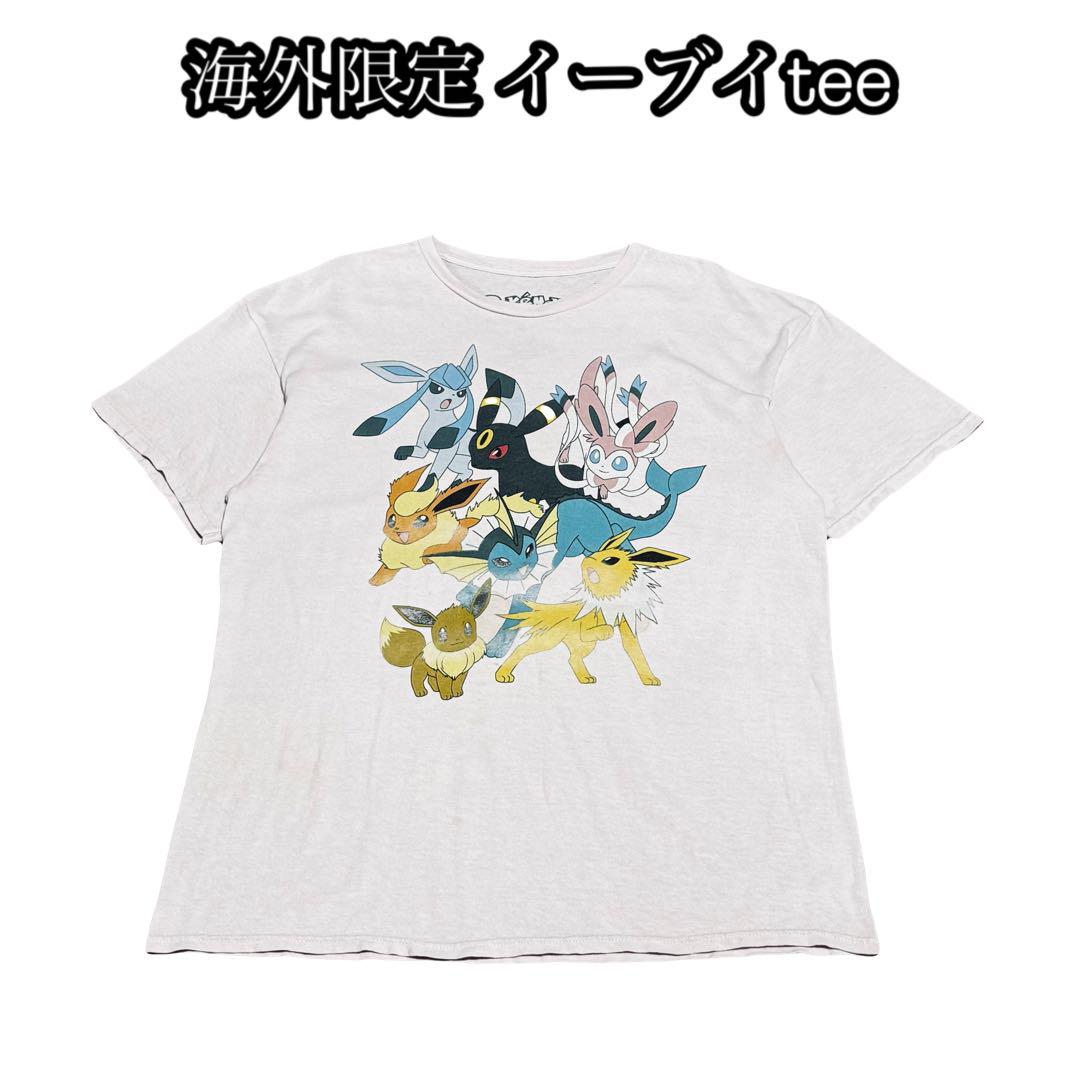 

[USED] Eevee Evolution T-Shirt, Official, Overseas Exclusive, Light Pink, Faded, Vintage Look, Extremely Rare