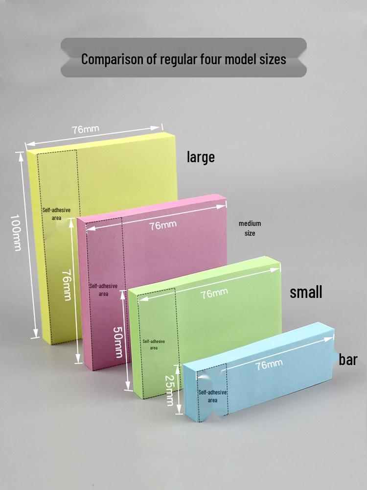 Sticky Notes for Students: Creative & Adhesive Memo Pads, Small Strips, Reusable, Self-Adhesive Labels