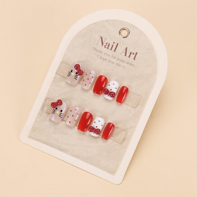 Wearing Nail Advanced Sense Spring and Summer Flash Diamond Butterfly Handmade Nail Piece Spice Girl Wearing Nail Piece