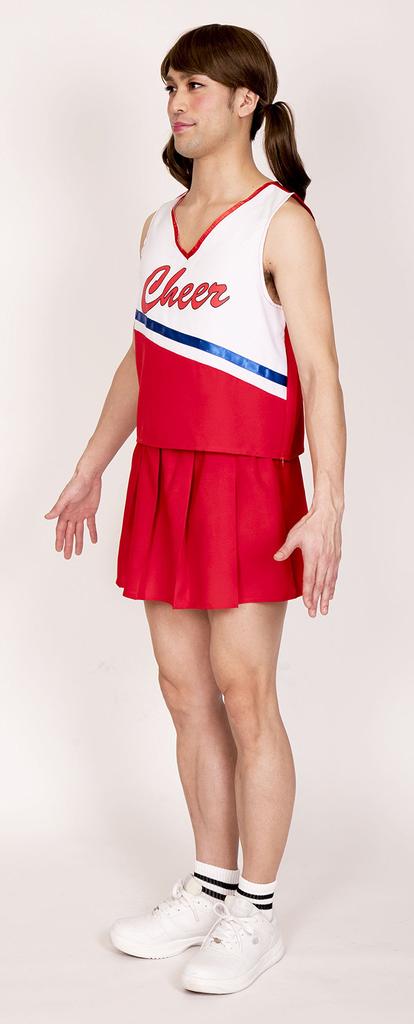 Clearstone Crossdressing Mann Cosplay Halloween Fresh Cheer Mann Unisex Rot
