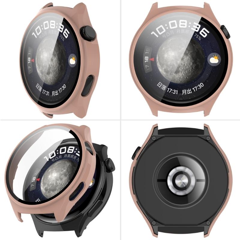Screen Protector Case Full Coverage PC Protective Cover Washable Bumper Shells Skin for Watch 4 Smartwatch Replacement