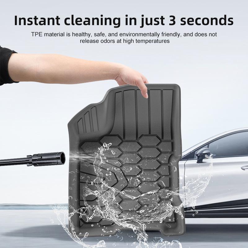 Waterproof TPE Floor Mats for 2024-2025 Lada AURA, eco-friendly and custom-fit for each model.