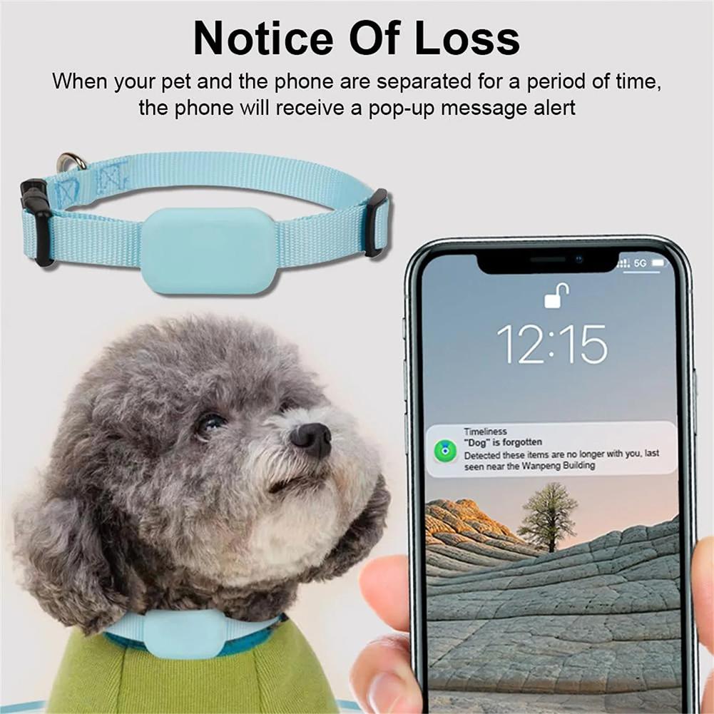 Waterproof Pet GPS Tracker - Anti Lost Dog & Cat Locator, with Adjustable Collar Dogs Real-time Tracking Device for iOS/Android