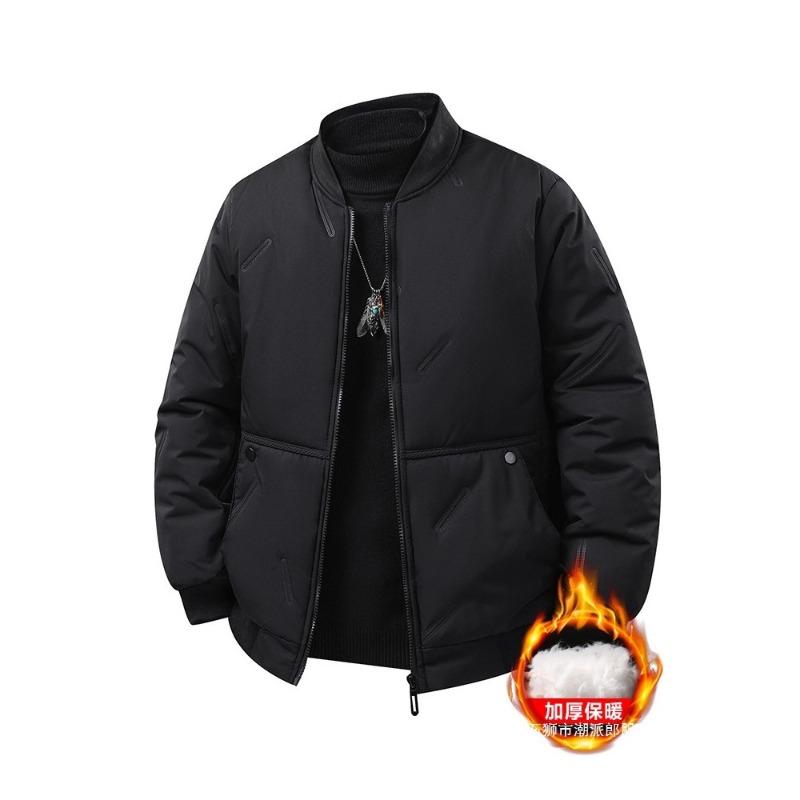 - Plus size new down cotton-padded men's baseball collar cotton-padded clothes 8 stand-up collar business casual cotton-padded clothes 21