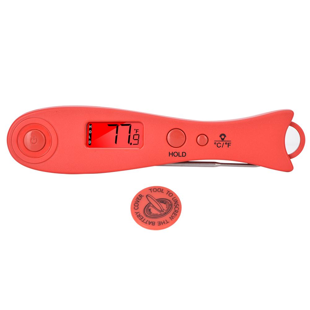 

BBQ Charcoal Grill Pit Wood Smoker Temp Gauge Grill Thermometer Red