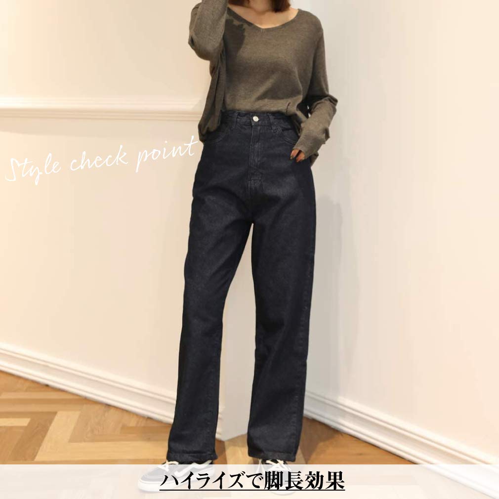 Captain Kay Straight Denim Indigo Size 4L High-Rise Jeans, High-Waisted Jeans, Wide-Leg Pants, Blue,