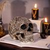 Three-dimensional Flower Skull/ Skull/ Ornaments Halloween Party Holiday Decoration Props Resin Crafts