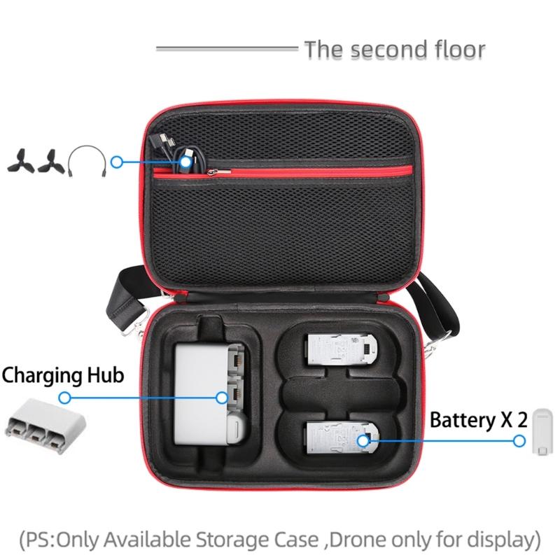 Protective Travel Case for Drones Fly More Combo, Waterproof PU Storage with Portable