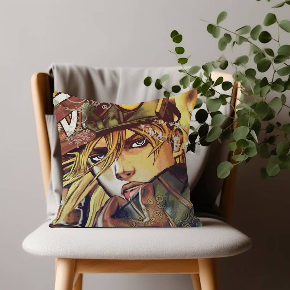 Anime Bizarre Adventure Pillow Cover Soft Throw Pillow Case Jojo s xcm Couch Home Decor for Living Room Sofa Party Gift