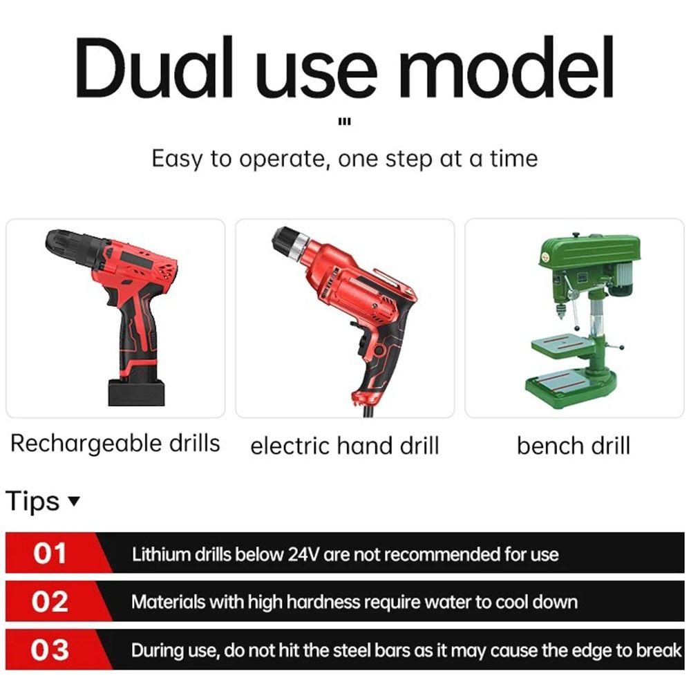 6/8/10/12mm Drill Bit Set Four Edged Electric Drill Bit Multi-purpose Punching Tool  Metalworking