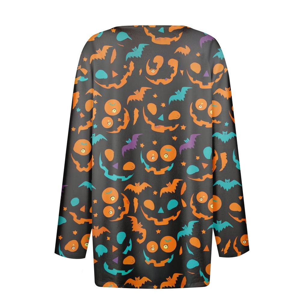 Women's Casual Fashion Sexy Comfortable V-Neck Halloween Seven Sleeve Top