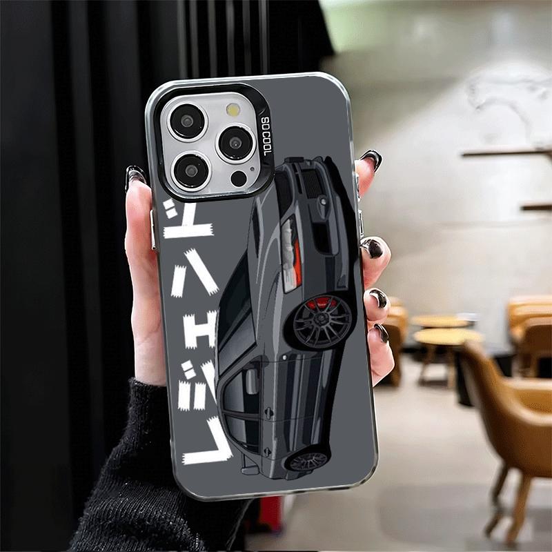 JDM Tokyo Drift Sports Car Soft Phone Case for iPhone 15 16 17 Pro Max 17Air 16E 14 Plus 13 12 Mini Shockproof Cover Back Shell