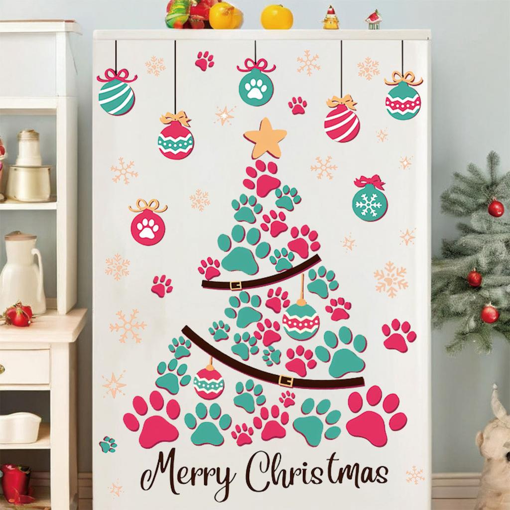 Christmas Decorations Holiday Party Decoration Window Stickers Pvc Static Stickers Window Decorations