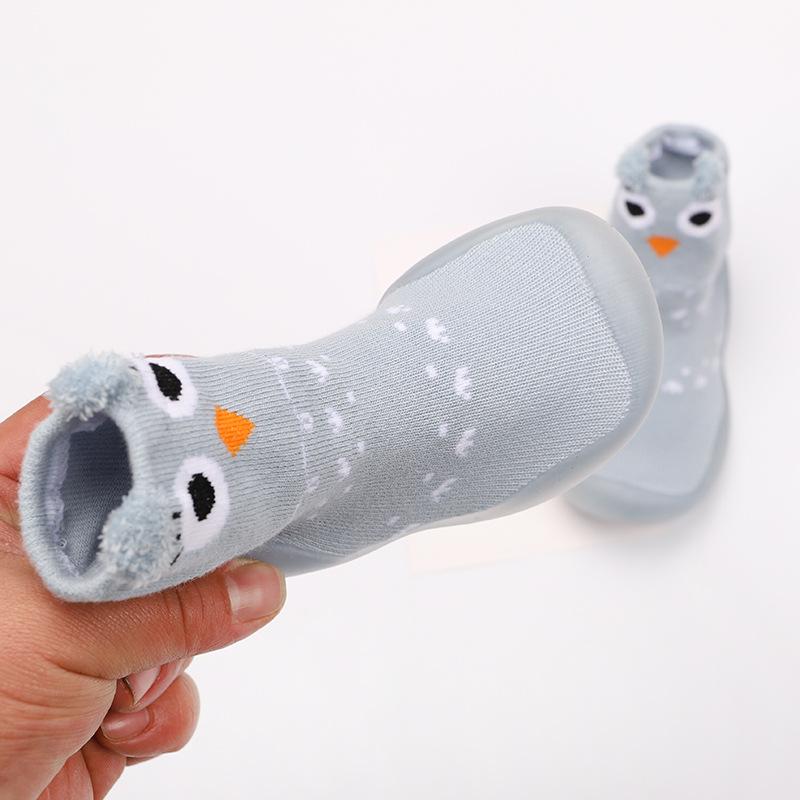 Baby Småbarn Sko Gutter Jenter Spedbarn First Walker Barn Tegneserie Dyr Myk Gummisåle Sokker Sko Strikk Anti-skli støvletter