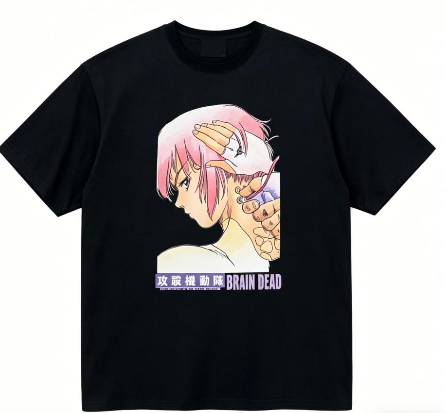 Ghost in the Shell Anime Lover T shirt Year round clothing personality Clothes Plus Size Unisex New Model Couples high quality soft