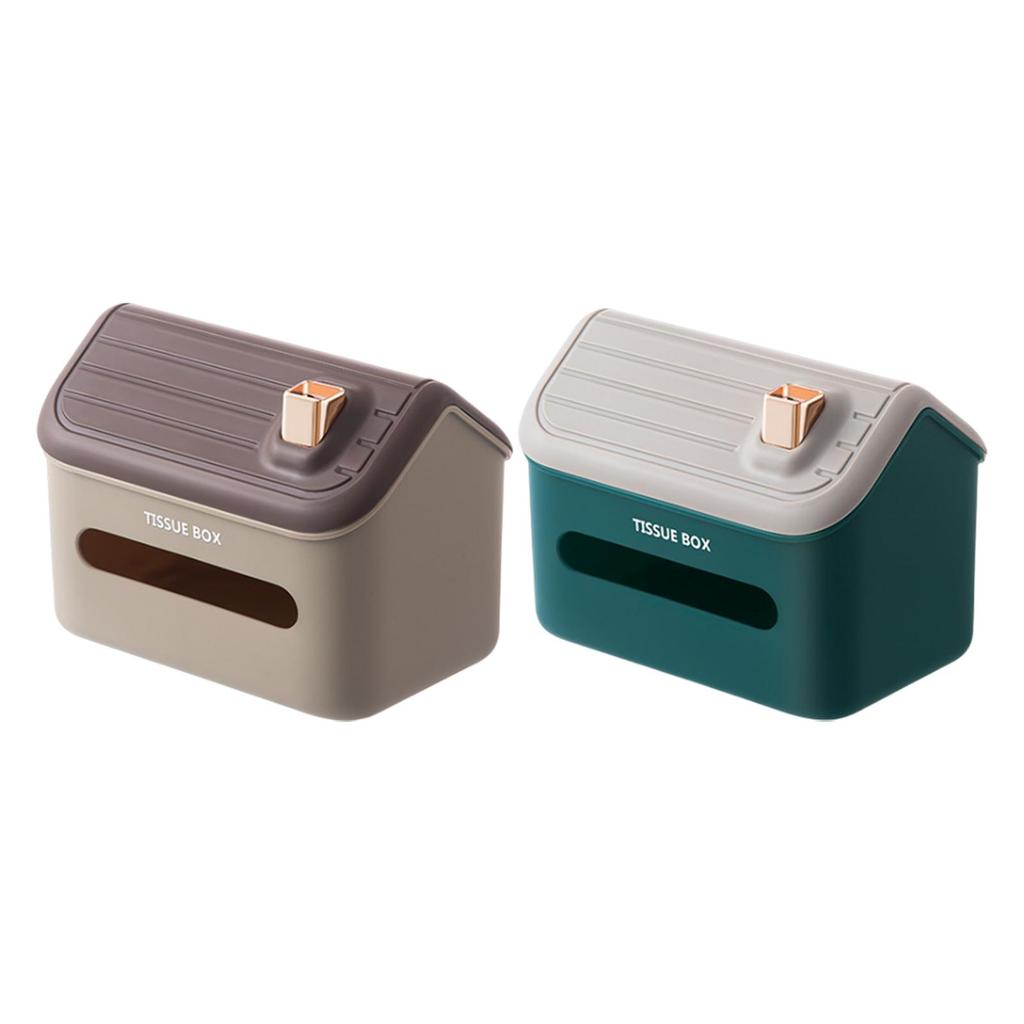 House Shaped Tissue Box Cover Paper Container Case with Nonslip Bottom Modern Durable Sheet