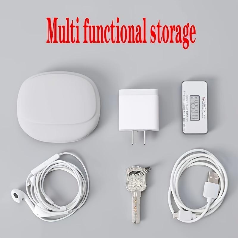 3pcs Silicone Travel Organizer Pouches - Silicone Earphone Storage Bag, Portable Earphone Cable Data Cable Storage Box, EVA Earphone Cable Bag