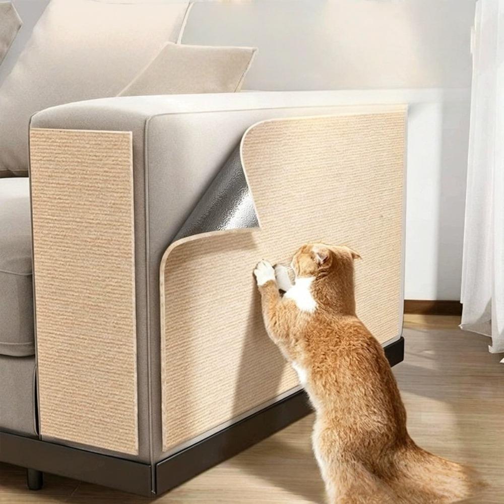 Trimmable Self-Adhesive Carpet Pad Non-woven Fabrics Anti Cat Scratch Mat Cat Scratcher Sofa Protector Multi-purpose Pet Supply
