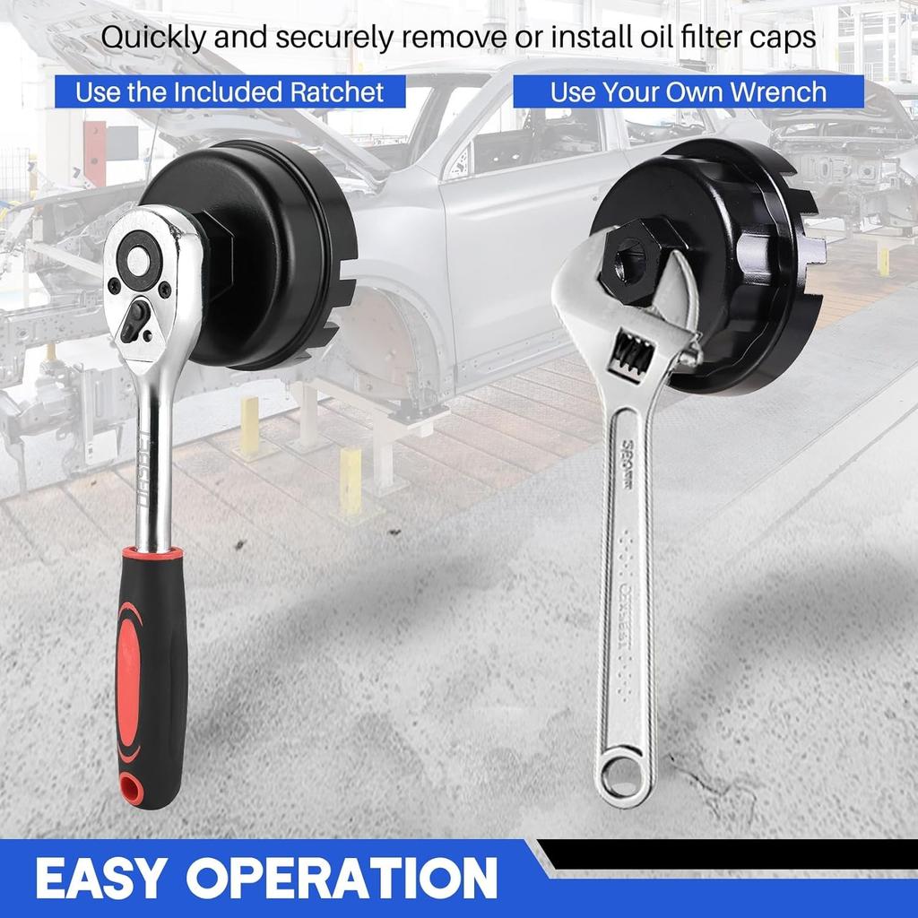 10Pieces / 7 Pieces Oil Filter Wrench Socket Tool Set For Mercedes Benz BMW Toyota Car Repair Manual Removal Tool
