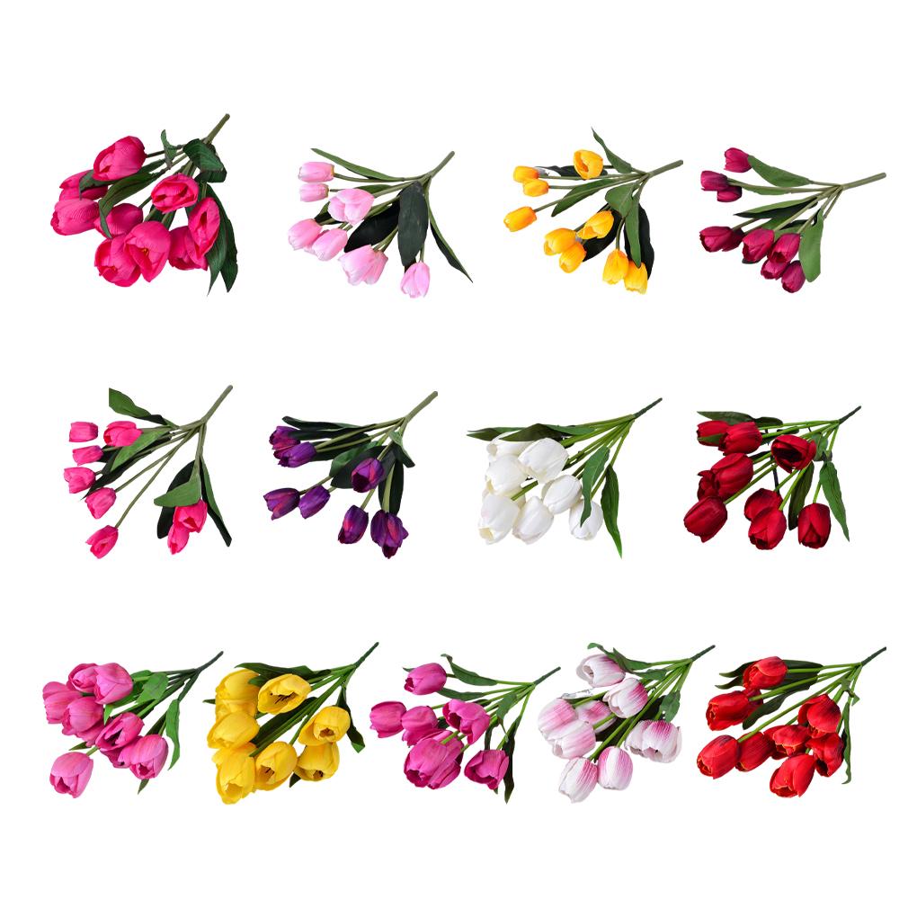 2pcs Artificial Flowers Tulips Real Touch Hand Faux Flower for Wedding Decoration Party Arrangements Garden Decor