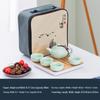 Portable Ceramic Tea Set with Tray - Custom Engraved Anniversary Gift