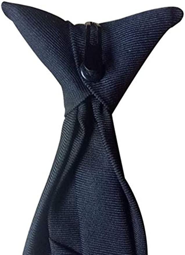 [Clip-on] One-touch tie, plain black, for formal occasions such as weddings and funerals, easy to tie.