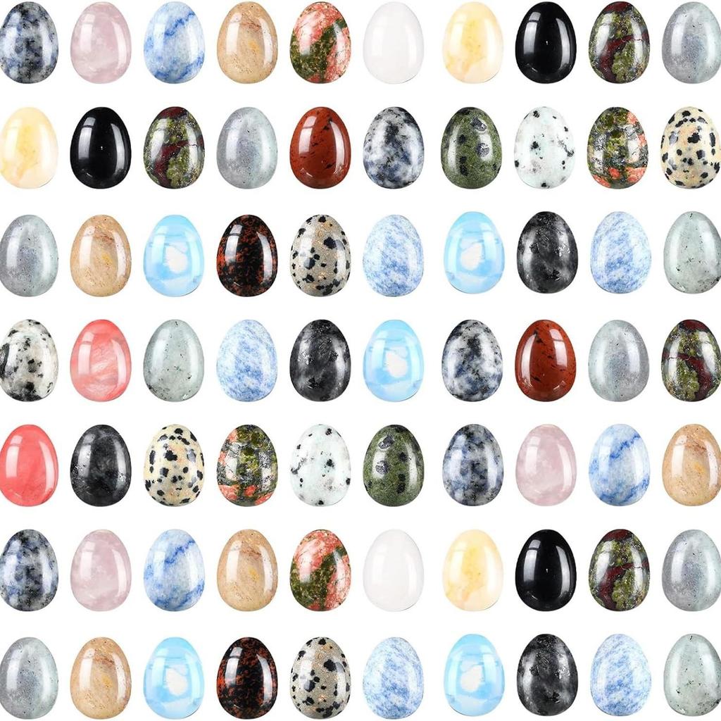 Easter Gemstone Crystal Eggs 2cm - Natural Small Bird Eggs for Display or Play
