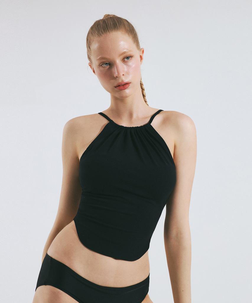 VINAJ Cross Ribbon Low Bikini Panties (Black)