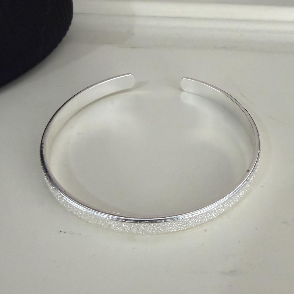 Xiaomi 100% Solid 925 Sterling Silver Retro Bracelet for Women Men Vintage Handmade Sparckling Flat Simple Bracelet Birthday Gift