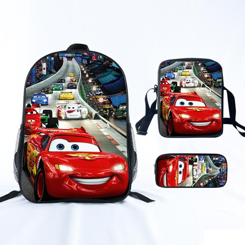 Lightning Mcqueen Grundschultasche Jungen Leichter Kinderrucksack Freizeitrucksack Umhängetasche Federmäppchen